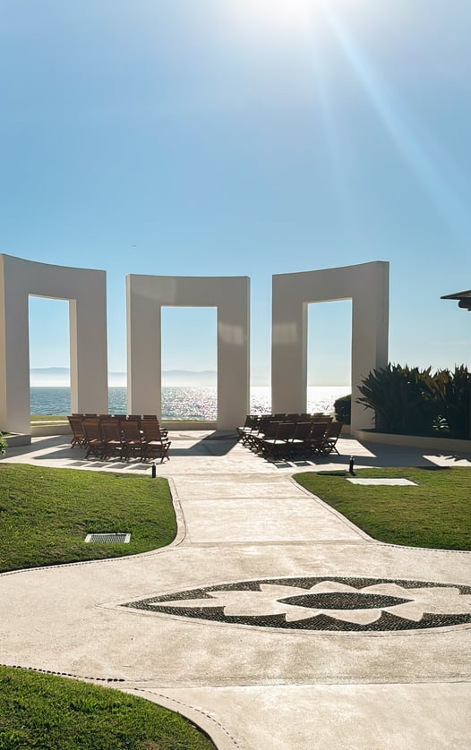 Garden Terrace Ceremony Setup